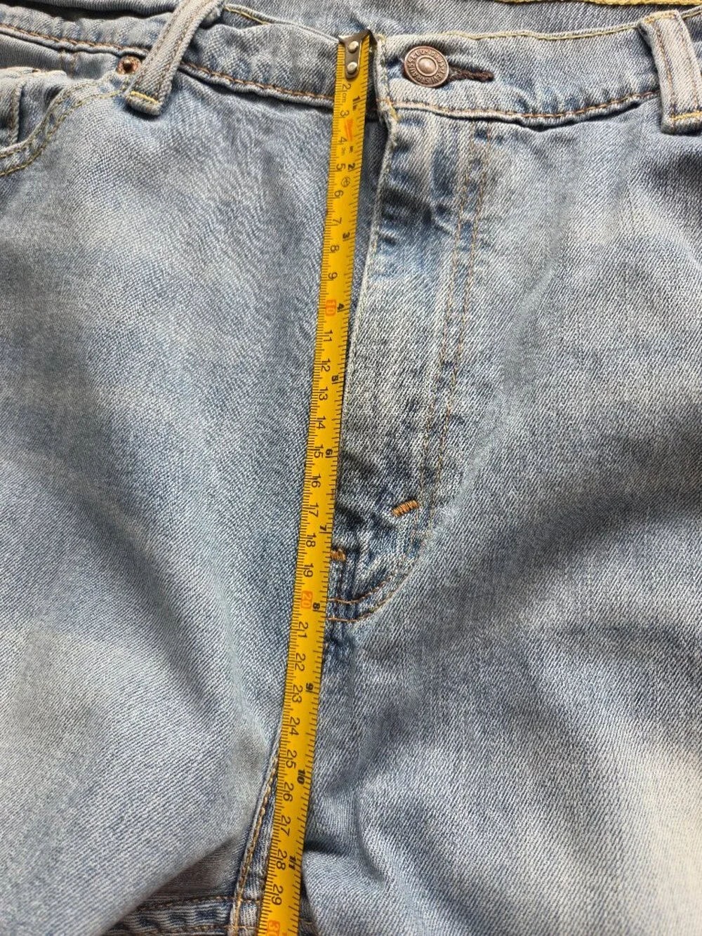 Levi’s 505 men’s regular fit straight leg jeans in a light blue wash